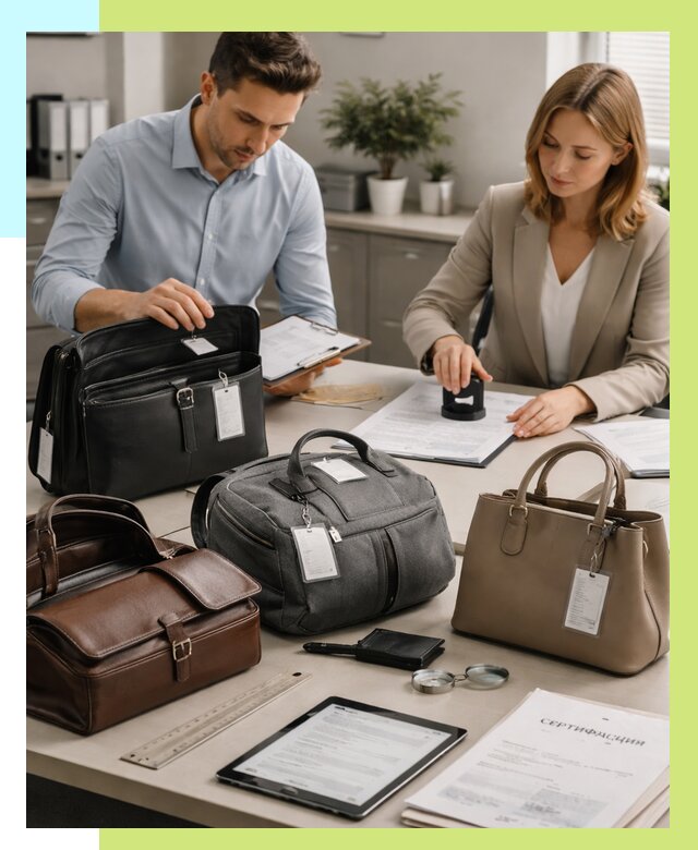 Сертификация сумок в Пушкине от 7780 руб. | Алешин-Пшк