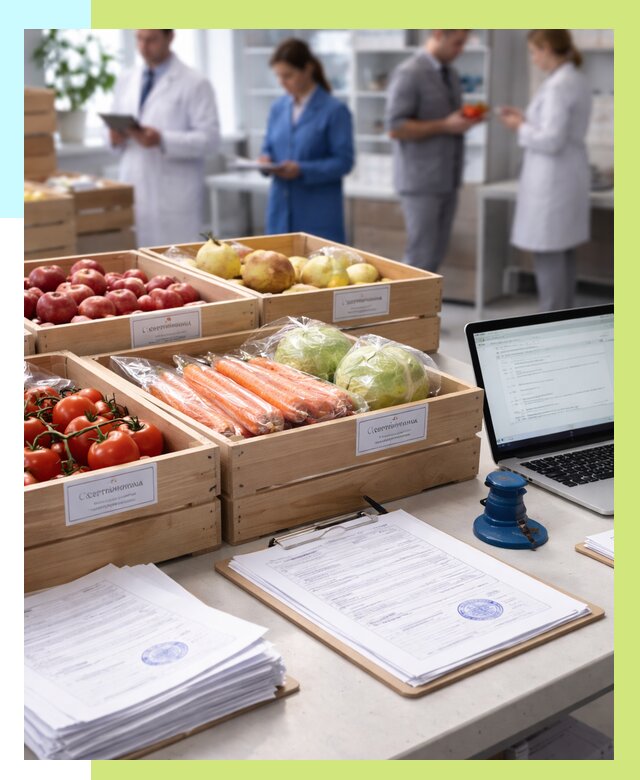 Сертификация овощей и фруктов в Пушкине от 8817 р. | Алешин-Пшк