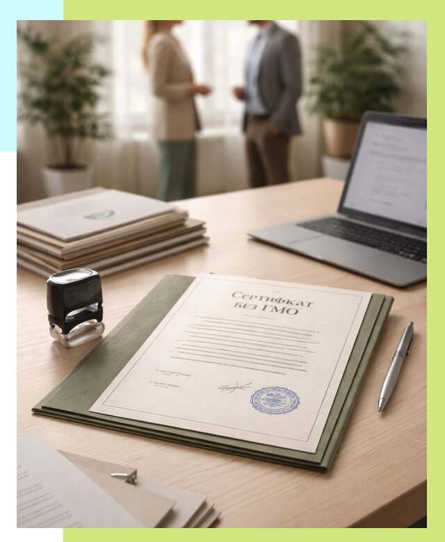 Сертификат без ГМО в Пушкине от 7780 р. оформить срочно Алешин-Пшк